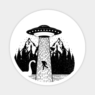 Bigfoot Ufo Abduction Magnet